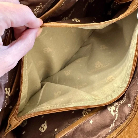 American Bling‎ by Montana West Tan Studded Conceal Carry Tote Bag - Picture 8 of 10